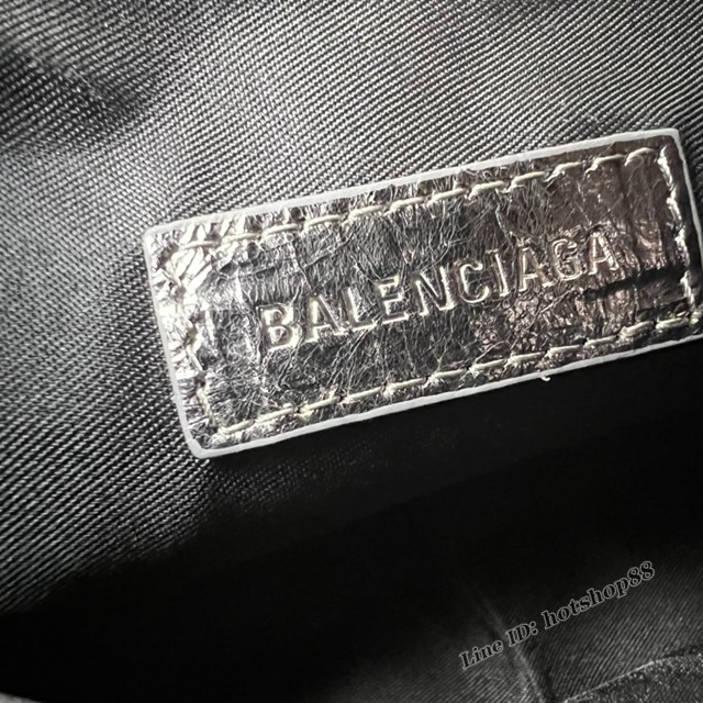 Balenciaga專櫃爆款Le Cagole半月牙腋下包餃子包 巴黎世家經典小號爆裂黑鱷金機車包 fyj1081